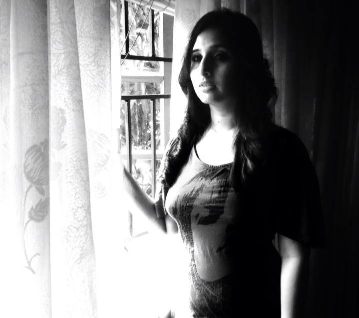 Malayalam Actress Jeena Raju black and white photo