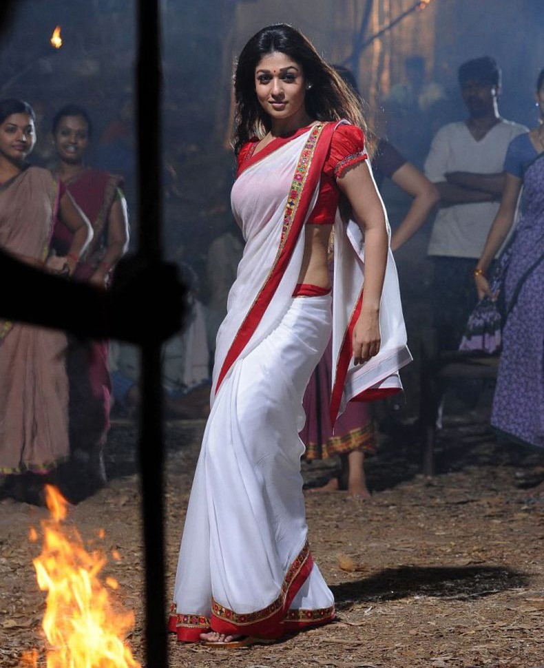Actress Nayanthara in white saree