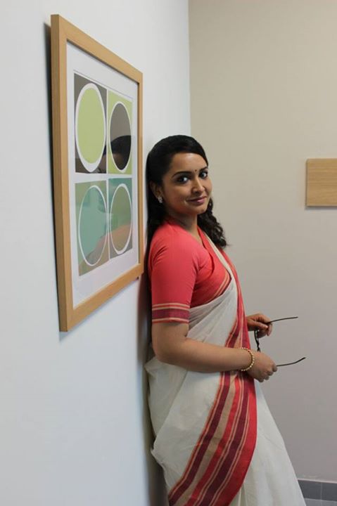 Actress Lena in Traditional Kerala Saree