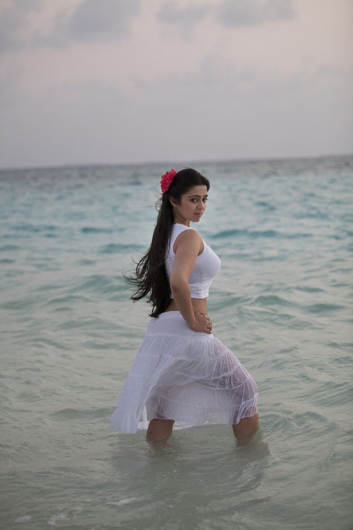 Charmi Kaur Hot beach photo shoot